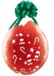 18" Clear Christmas Elf & Candy Canes Stuffing Balloon 25 Pack