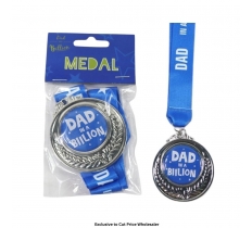 Dad In A Billion Medal ( 6.5cm )