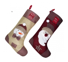 Xmas Stocking Santa Or Snowman