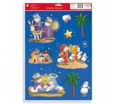 Christmas Nativity Scene With Stickers