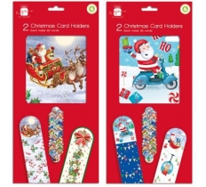 Christmas Card Holders Trad & Cute 2 Pack