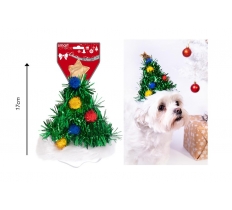 Glitter Christmas Tree Pet Hat