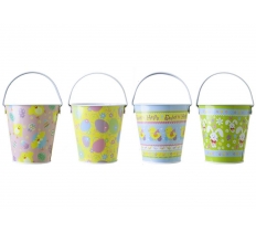 PRINTED EASTER TIN CANDY BUCKETS