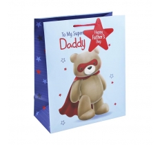 Father's Day Cute Bear Large Gift Bag