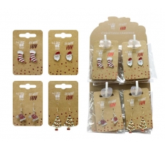 Christmas Novelty Earrings ( Assorted Designs )