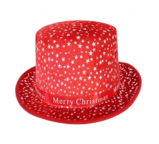 Velvet Bowler Hat With Foil Stars
