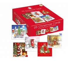 Christmas Card Bumper Box 25 Pack ( Assorted Designs )