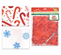Christmas Cellophane For Hampers 2 Pack 22" x 25" x 8"