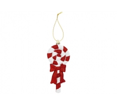 GLITTER PAINTED CANDY LOLLY HANGING DECORATION