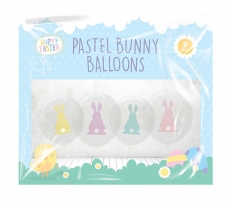 Pastel Bunny Balloons 9 Pack