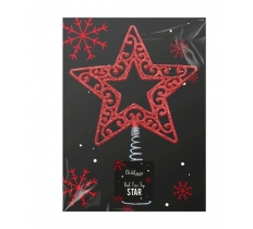 Red Tree Top Star 14cm