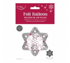 Snow Flake Foil Balloon 57cm x 51cm
