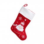 Deluxe Plush Red Modern Santa Stocking 40cm X 25cm