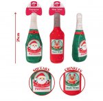 Christmas Smart Choice Squeaky Crinkle Festive Drink Dog Toy