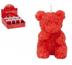 Rose Teddy Bear Candle 6.6cm