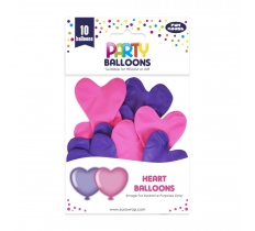 Lilac And Pink Heart Balloons