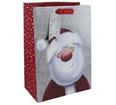 Christmas Christmas Santa Glitter Xl Bag ( 330Mm X 455Mm X 100Mm