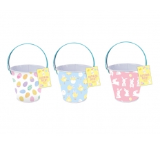 Metal Easter Treat Bucket 16.4cm X 10.5cm