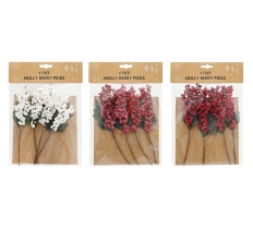 Christmas Berry Pick 4pk 17cm