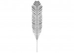 58cm Glitter Christmas Fern Pick With Hang Tag. Silver