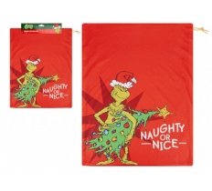 Grinch Printed Fleece Santa Sack 70cm X 50cm