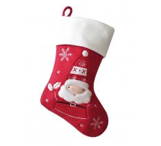 Deluxe Plush Cute Santa Christmas Stocking 40cm x 25cm