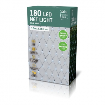 Christmas White LED Net Light ( 180 Lights )