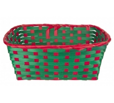Bamboo Christmas Basket 25cm X 30cm X 12cm