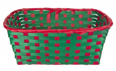 Bamboo Christmas Basket 25cm X 30cm X 12cm