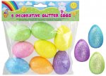 PACK OF 8 LARGE GLITTER EGGS