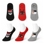 Ladies Christmas Ankle Socks Set Of 3 ( 33p Per Pair )