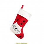Deluxe Plush Red Cat With Black Paws Stocking 40cm X 25cm