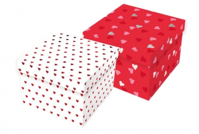 VALENTINE'S DAY SQUARE FOILED GIFT BOX