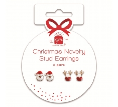 Christmas Novelty Stud Earrings Pack Of 2