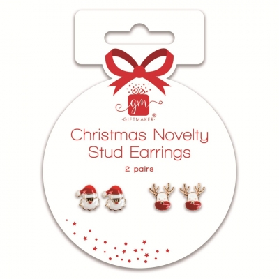 Christmas Novelty Stud Earrings Pack Of 2