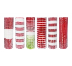 Christmas Mesh Ribbon Roll 27cm X 9m
