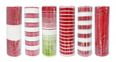 Christmas Mesh Ribbon Roll 27cm X 9m