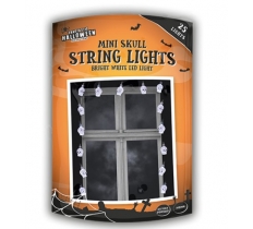 Halloween Mini Skull String Lights 2.8m - Bright White