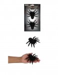 Medium Furry Spiders 2-Pack Halloween Decoration(12cm x 9cm)