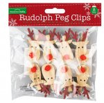 Rudolph And Red Nose Clips 8 Pack