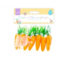 Easter Carrot Decorations 7 Pack