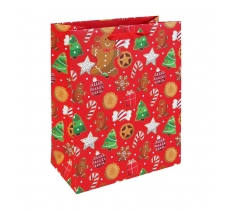 Christmas Large Gift Bag Gingerbread Design 330 x 265 x140CM