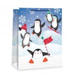 Christmas Gift Bag Kids Penguin Large