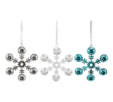 Christmas Nutbell Snowflake Shiny 14cm