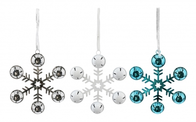 Christmas Nutbell Snowflake Shiny 14cm