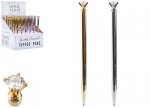 Diamond Top Ball Pen With Metal Barrel