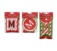 Merry Christmas Bunting 14 Pack 2.7M ( Assorted Designs )