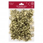 Christmas Gold Metallic Bows 16pk