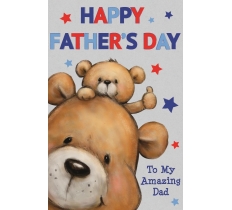 FATHERS DAY CUTE BEAR SUPER JUMBO CARD 65CM X 40CM