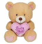 Sitting Value Bernie Brown Bear With Mum Heart 30cm